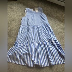 J. Crew Striped Midi Dress